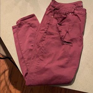 Maroon jeans